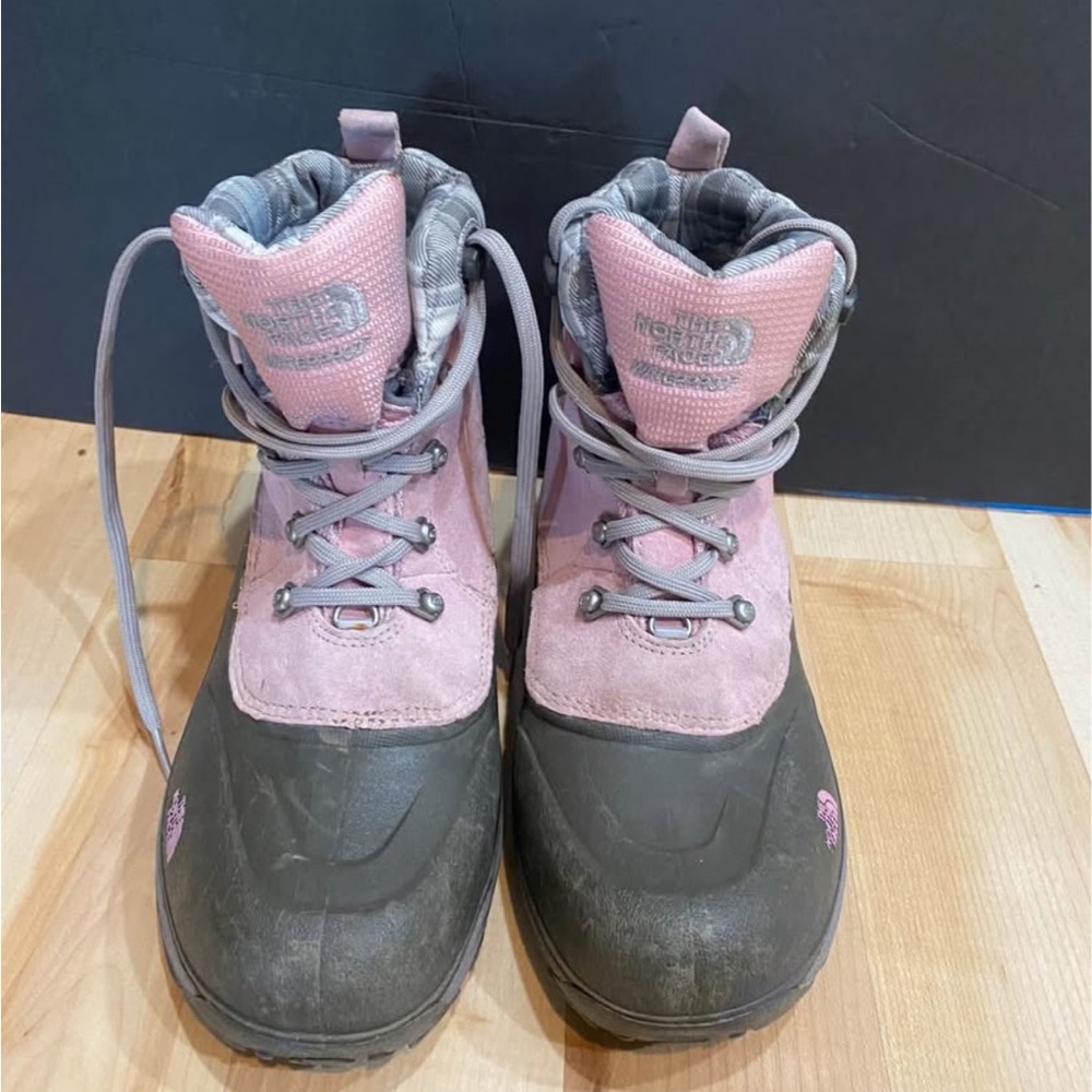 Girls Pink North Face Snow/Rainboots